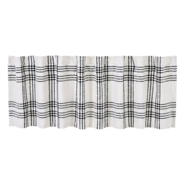 Black Plaid Valance Curtain 19x72 VHC Brands - The Fox Decor